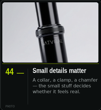 NATVRAL R&D card 44 — Small details matter
